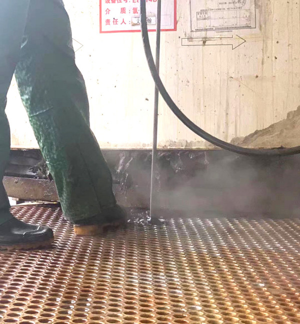 高压清洗现场